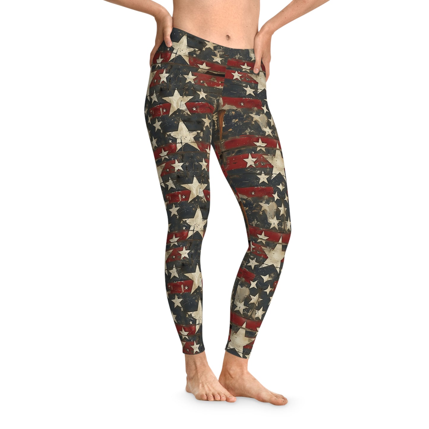 American Flag print leggings