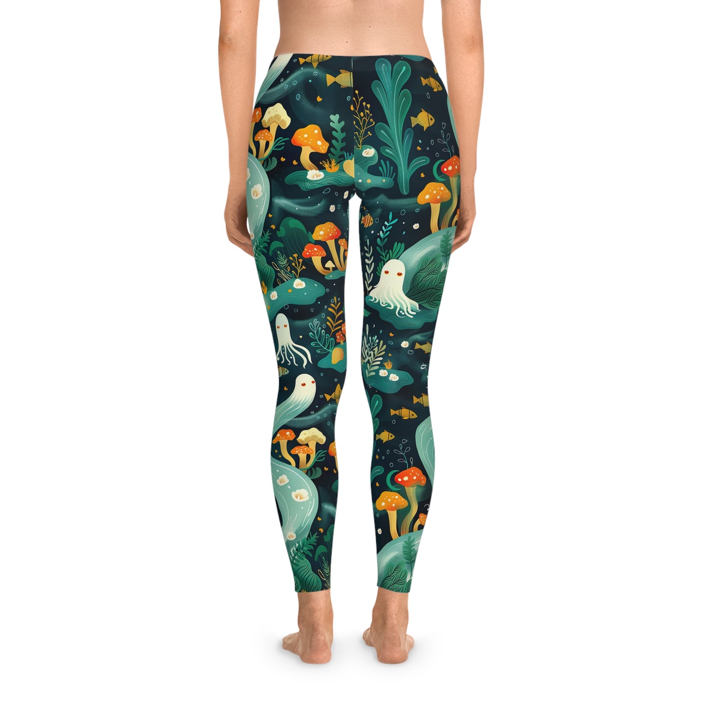 Whimsical ocean print leggings