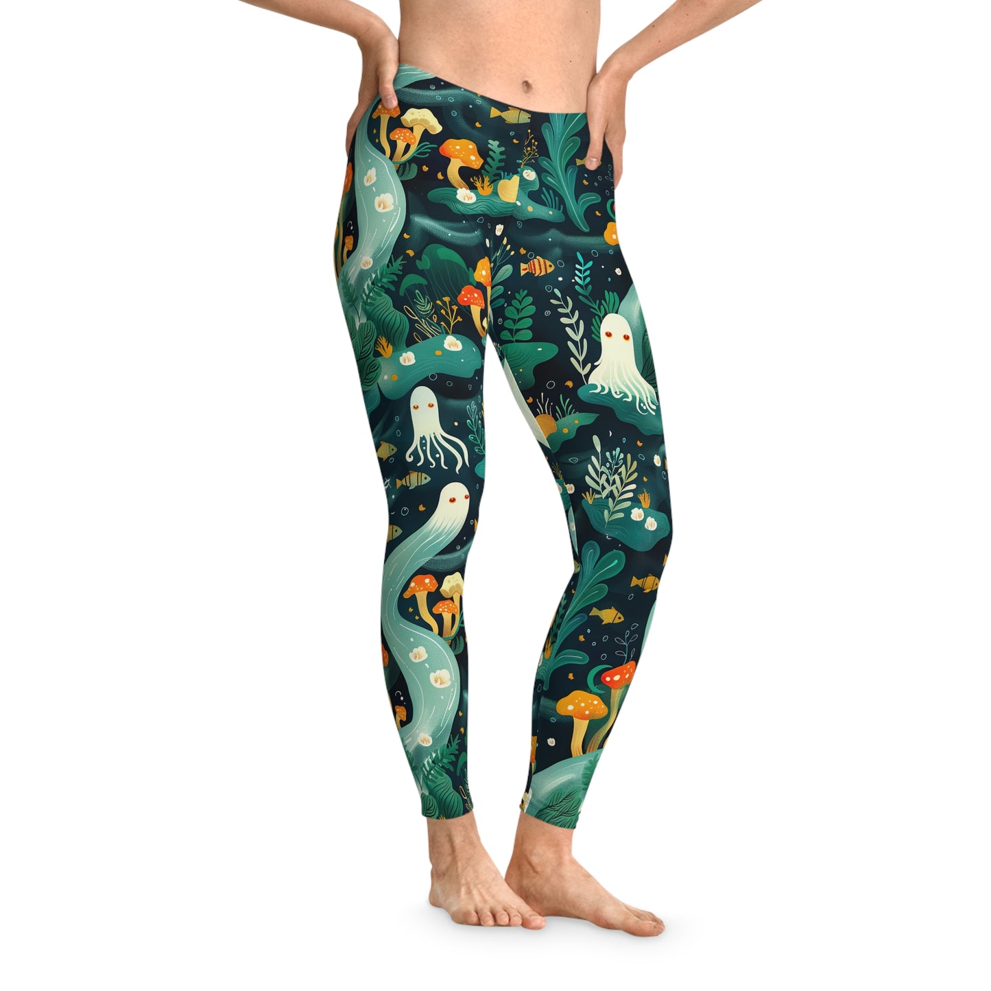 Whimsical ocean print leggings