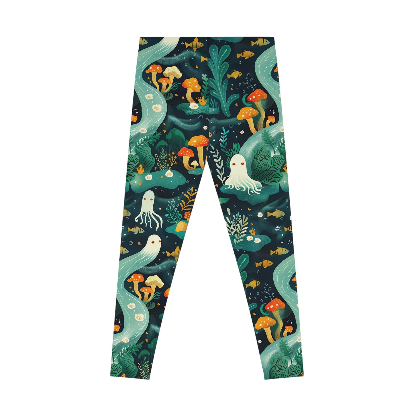 Whimsical ocean print leggings