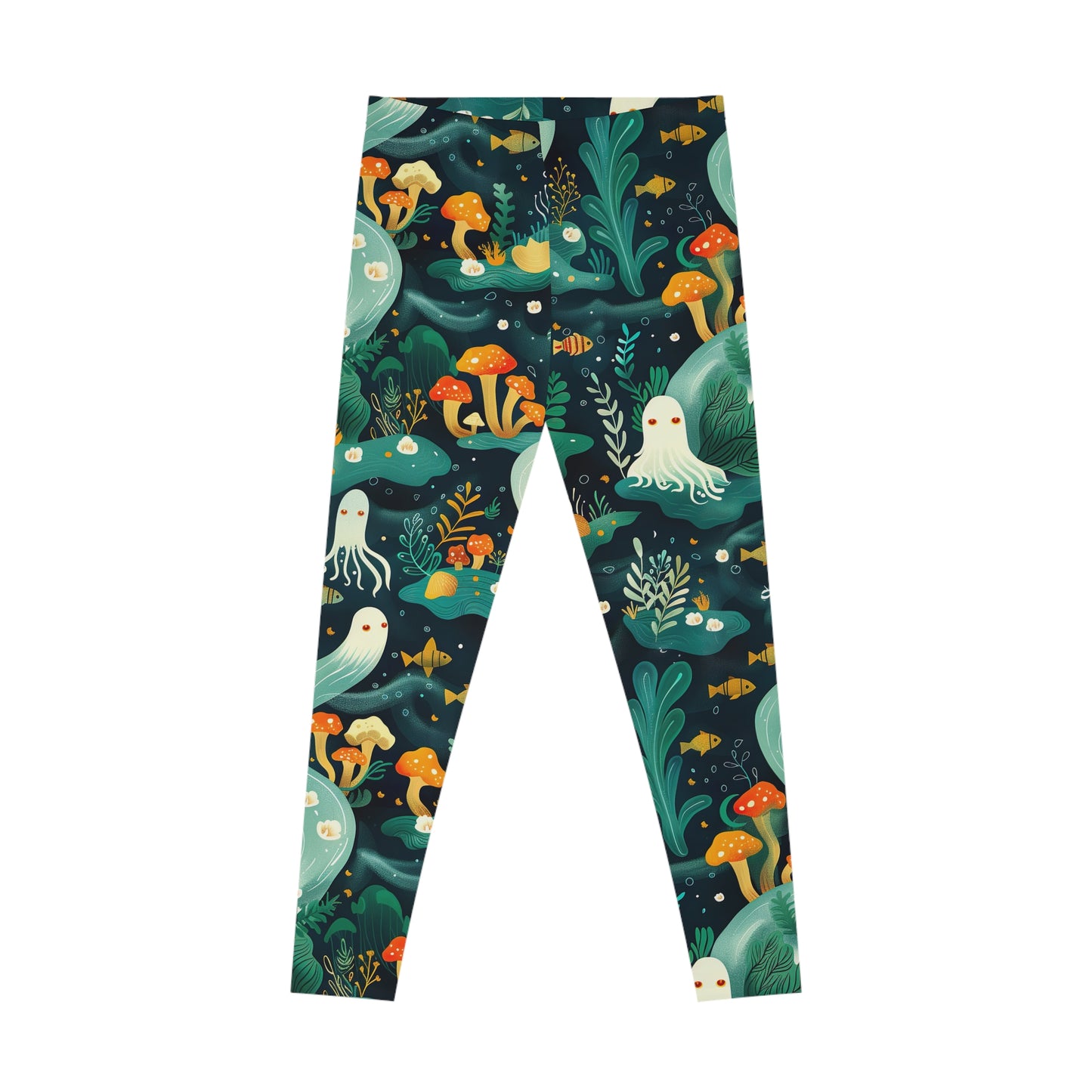 Whimsical ocean print leggings