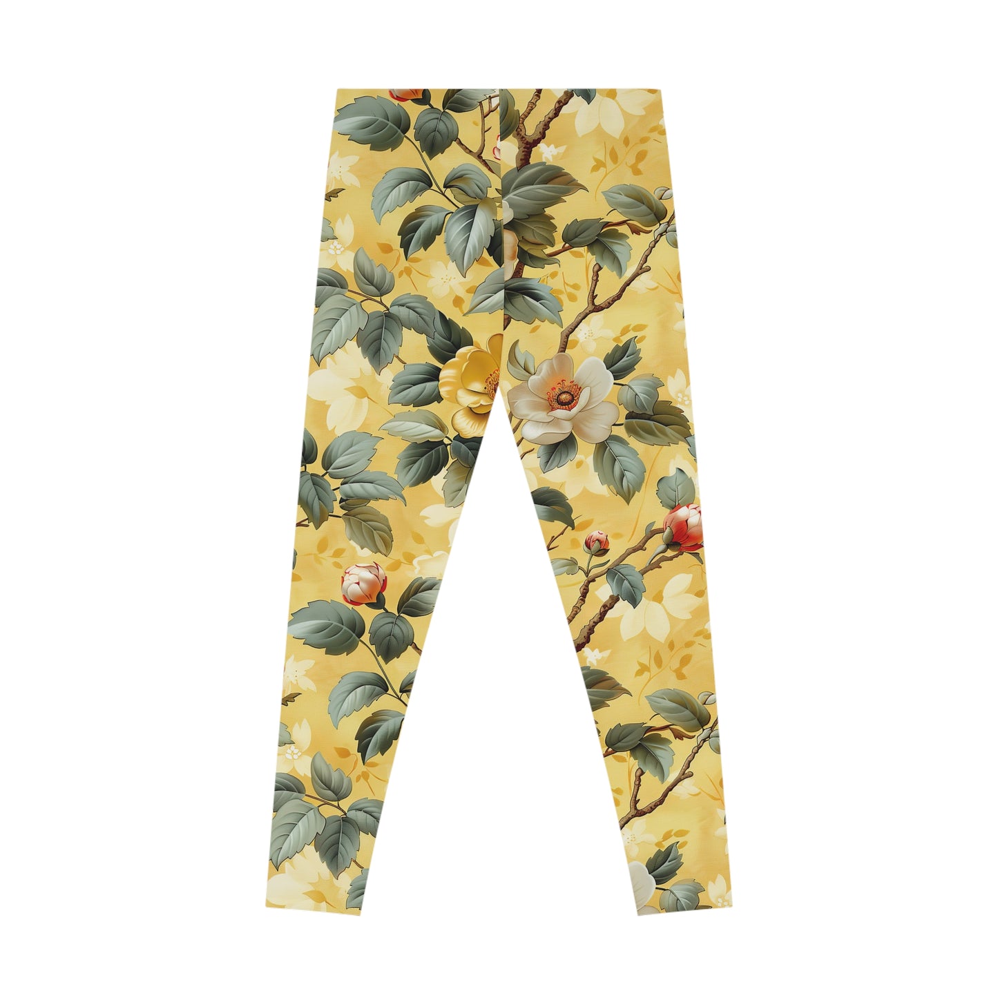 Yellow floral leggings