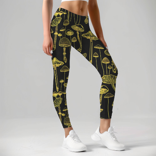 Bold Mushroom Leggings: Embrace Nature's Vibrance