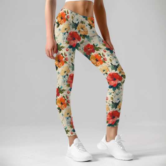 Bohemian Wildflower Workout Leggings