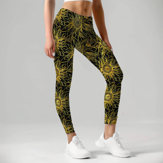 Sunflower Bohemian leggings